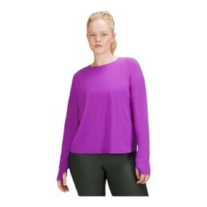 Lululemon Athletica NWT UV Protection Running L/S Top in Moonlight Magenta
